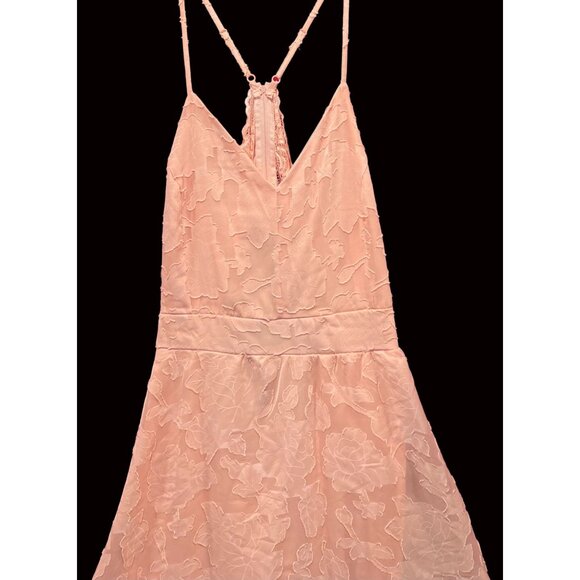 Rue 21 - Women's Summer Sleeveless High Low Hem Ruffle Floral Dress - Pink - 1X - Picture 15 of 16